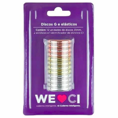 Discos + Elástico Treasure G Caderno Inteligente - Weci