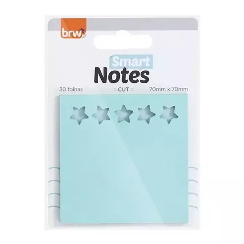 Bloco Smart Notes Cut Turquesa 70x70mm 30fls - BRW - comprar online