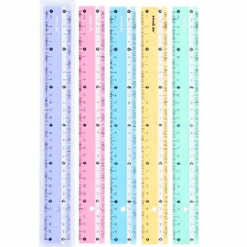 Régua 30cm Cores Pastel - Molin