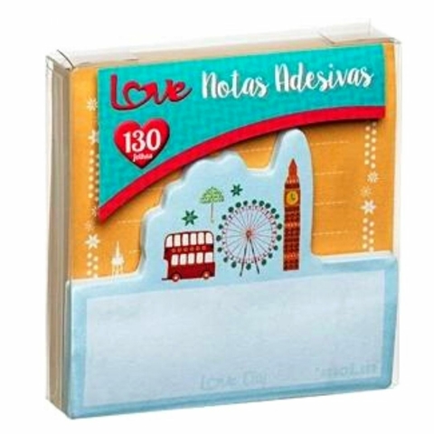 Bloco de Notas Adesivas Post-it Love City 130 Folhas - Molin