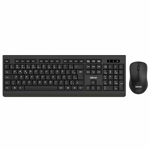 Kit Teclado e Mouse Sem Fio Padrão Plus - Letron