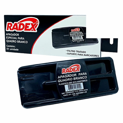 Apagador Especial para Quadro Branco Preto 1 UN - Radex - Apagador