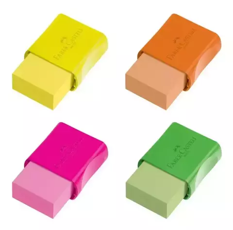 Borracha Escolar Goma Fc Max Neon - Faber-Castell