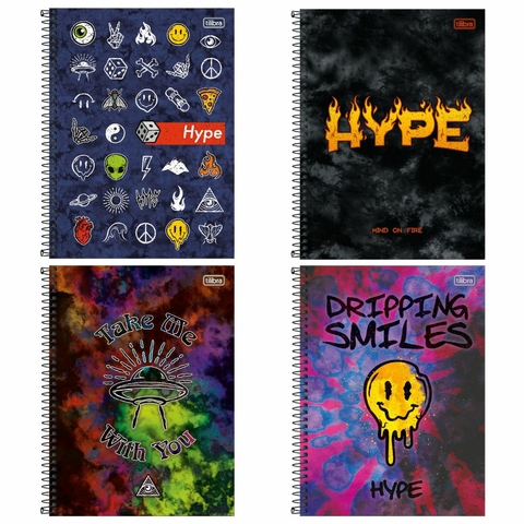 Caderno Universitário 10 Matérias Hype 160Fls - Tilibra