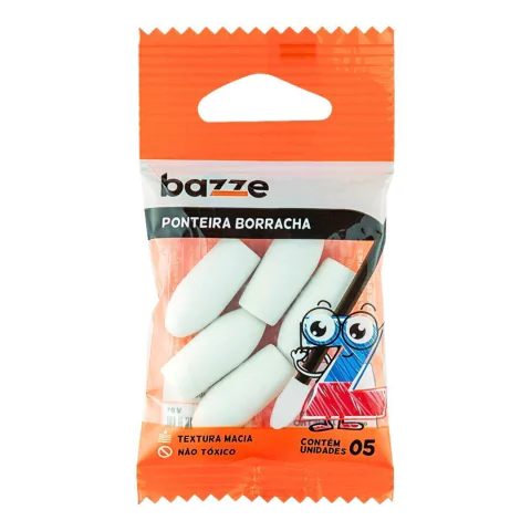 Borracha Ponteira Macia 5 Unidades - Bazze