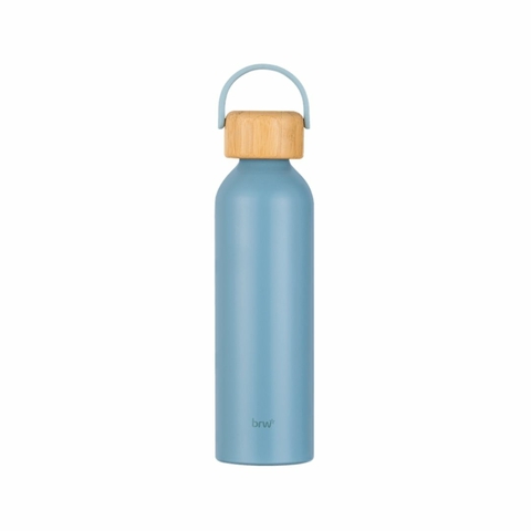 Garrafa de Alumínio 500ml c/ Tampa de Bambu - BRW