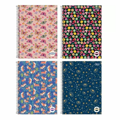 Caderno Espiral Capa Dura Universitário 10 Matérias Pepper - Tilibra