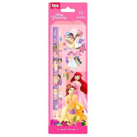 Kit Escolar Disney Princesas com 4 peças - Tris