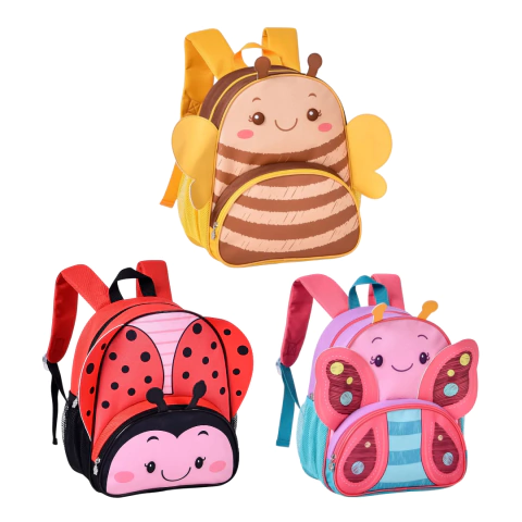 Mochila de Costas Infantil Pets Abelha Joaninha Borboleta - Clio
