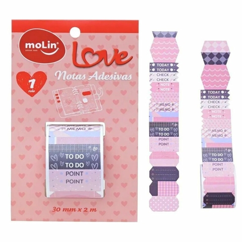 Notas Adesivas Love 30mm x 2mts - Molin