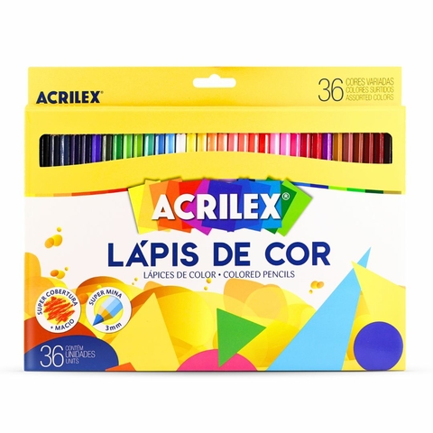 Lápis de Cor Super Macio 36 Unidades - Acrilex