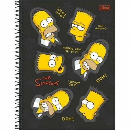 Caderno Espiral Capa Dura Simpsons 80 Folhas - Tilibra - comprar online