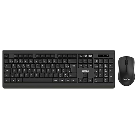 Kit Teclado e Mouse Sem Fio Padrão Plus - Letron
