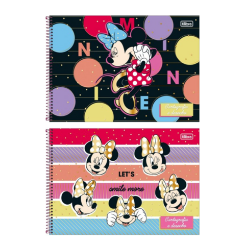 Caderno Espiral Cartografia e Desenho Minnie - Tilibra - comprar online