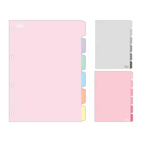 Divisórias para Fichário com 4 Furos Academie 6 Divisórias - Tilibra - comprar online