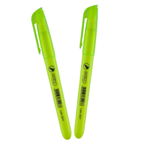 Marca Texto fluorescente com 2 Unidades Amarelo - Brw