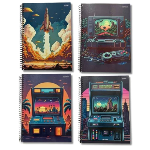 Caderno Espiral Capa Dura 1 Matéria 80 Fls Game - Star School - comprar online