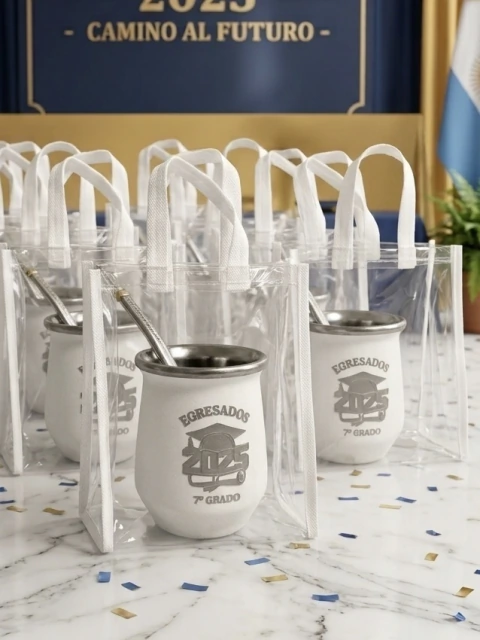 Set Mate Térmico Stan + Bombilla Personalizado EGRESADOS