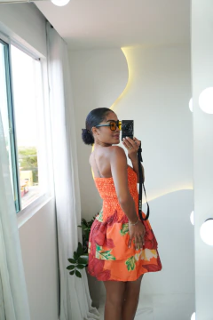 Vestido curto babado - comprar online