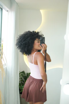 Blusa em Poliamida Dupla com Renda - comprar online