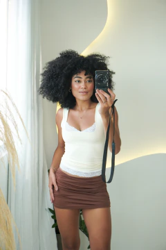 Imagem do Blusa em Poliamida Dupla com Renda