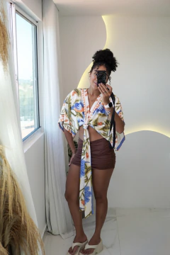 Blusa Estampada com Amarração - Use coisas de diva
