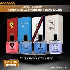 IMPERDIBLE 4x1 – Perfumes Importados: Ferrari, Chanel, Dolce & Gabbana y Polo