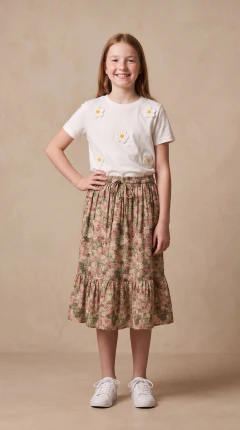 T-shirt com aplicação florzinha de crochet Margarida - comprar online