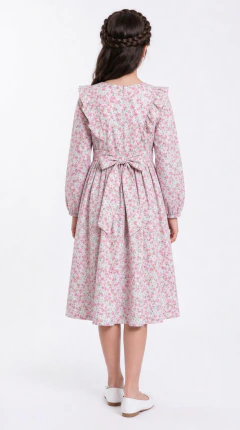 Vestido midi floral manga longa Judite na internet