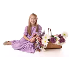 Vestido Albertina em Laise Lavanda - comprar online