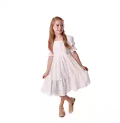 Vestido Albertina em Laise Off White