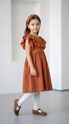 Vestido babados de laise Bianca - loja online
