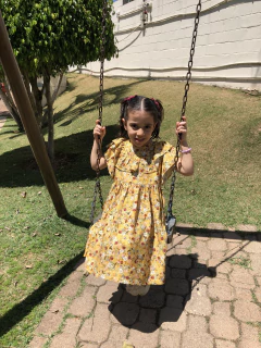 Vestido Ágata floral mostarda na internet