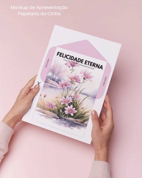 Bloco de Papel de Cartas A4+ Envelopes para Convites – Congresso Felicidade Eterna