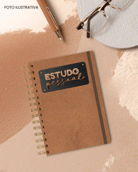 Caderno de Estudo Pessoal Masculino Marrom