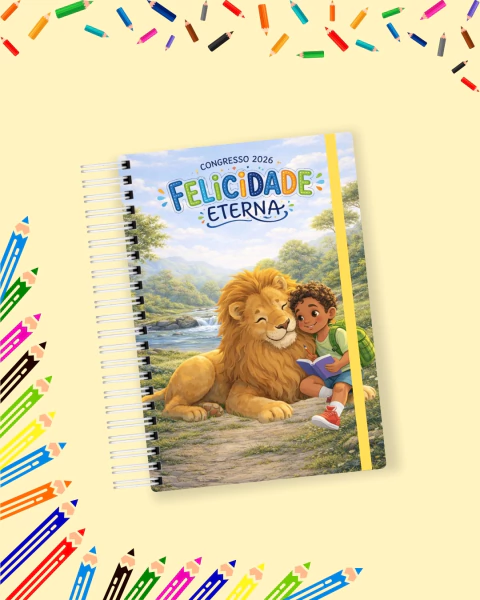 Caderno Infantil para Colorir – Congresso 2026 | “Felicidade Eterna” M12
