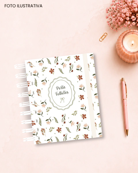 Porta Folhetos Novos - Floral Delicado