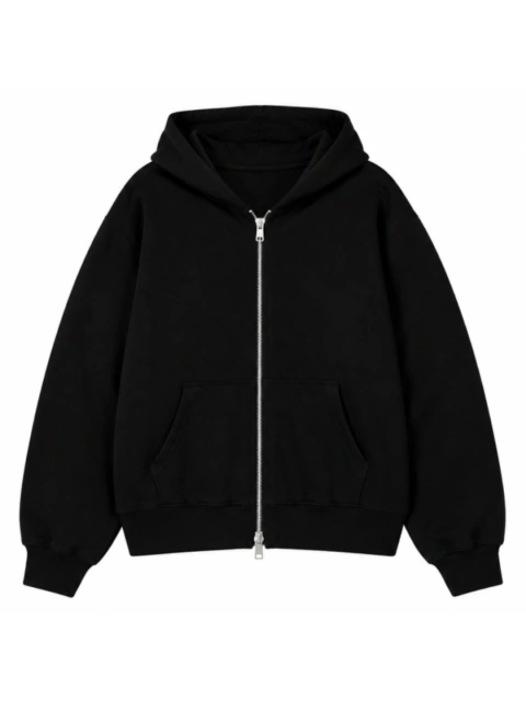 Casaco Boxy Double Zip – Preto