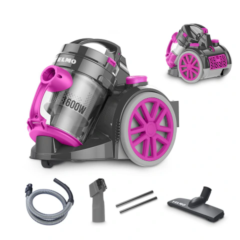 Aspiradora Trineo Sin bolsa Yelmo As-3224 2,5 litros 220V Rosa Filtro H.E.P.A.1600W