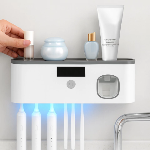 Porta Cepillos De Dientes Esterilizador Dispenser Automático