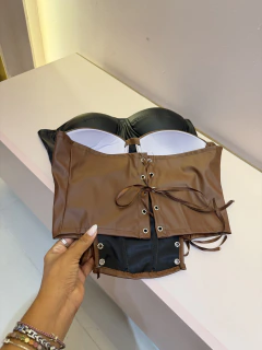 CORSELET COURO/ AMARRAÇÃO - comprar online