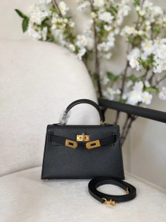 Bolsa Mini Kelly Hermès | Preto - comprar online