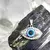 Dijes de Ojo Turco de acero quirúrgico y strass
