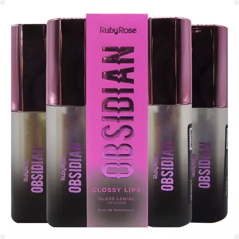 Gloss Labial- Obsidian Glossy Lips- Ruby Rose