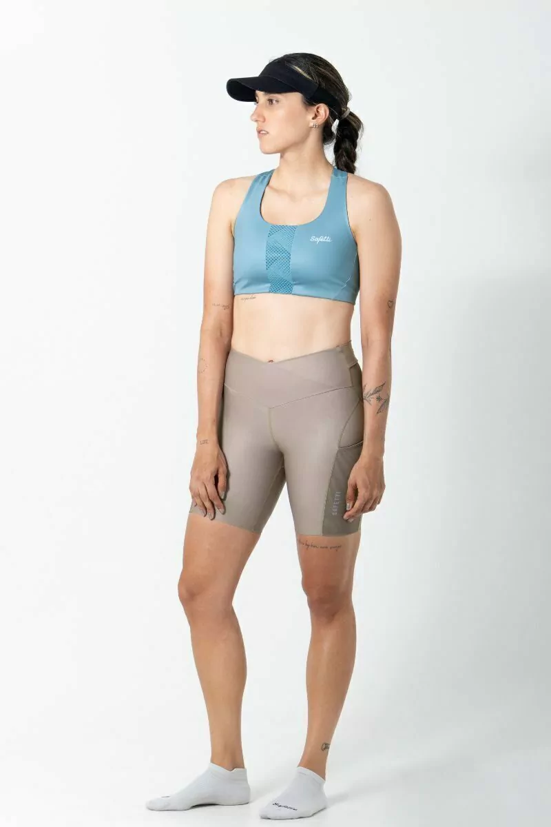 Safetti Bermuda de Corrida Feminina Titán 2.0 Avelã