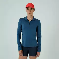 Safetti Camiseta ML Corrida Fem ACTIVE Azul - Safetti