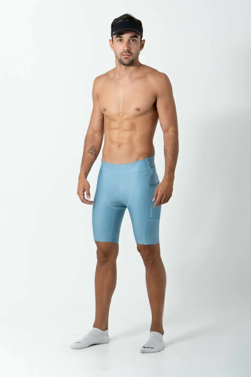 Safetti Bermuda de Corrida Masculina Titán 2.0 Azul Polvo
