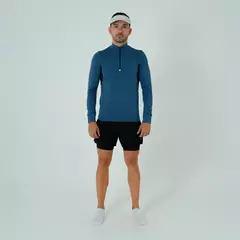Safetti Camiseta ML Corrida Masc ACTIVE Azul