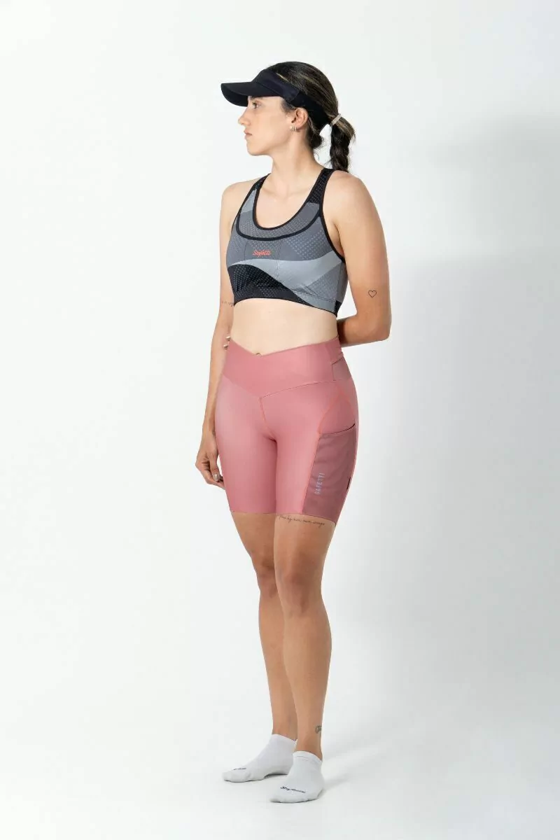 Safetti Bermuda de Corrida Feminina Titán 2.0 Rosa Ponche