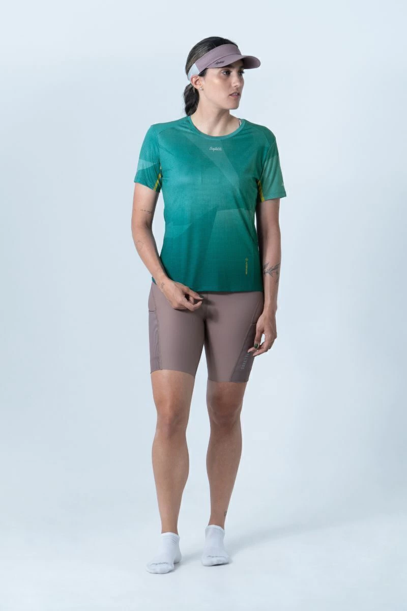 Safetti Camiseta Corrida Fem Cadence Esmeralda